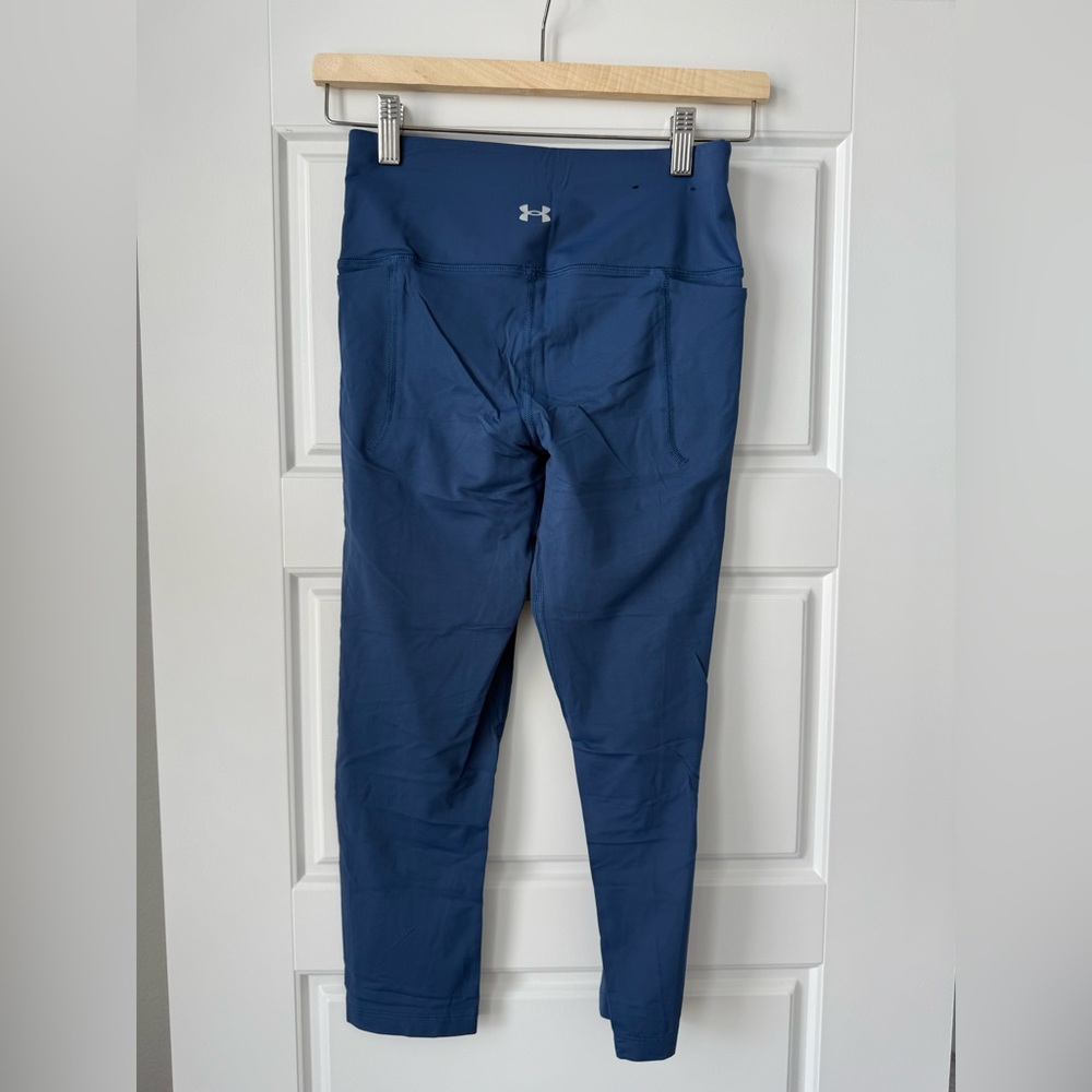 Under Armour Blue High Rise Performance Leggings, 7/8 Length Size Small